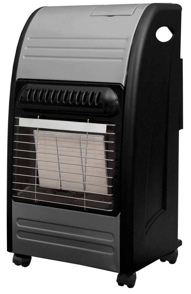 Stufa a Gas Gpl da Interno 4,2kW Bombola 15 Kg Qlima GH2042 R Acciaio e Nero