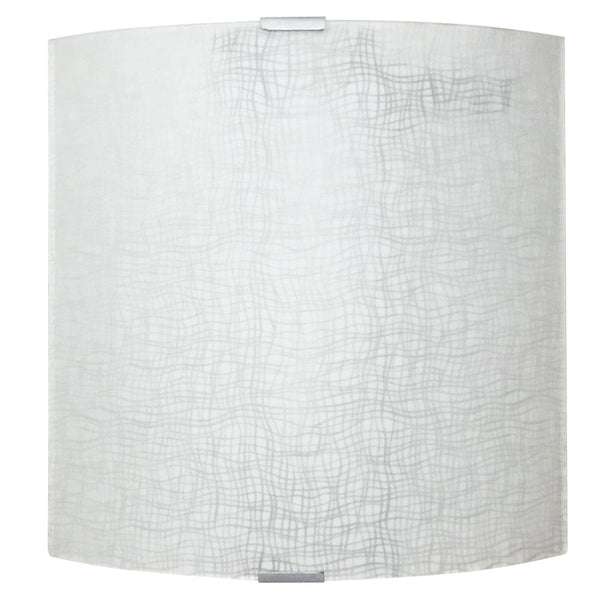 Wandleuchte 1xE27 Silber Rahmen Glasplatte bedruckt weiß E-Energy Rebecca acquista