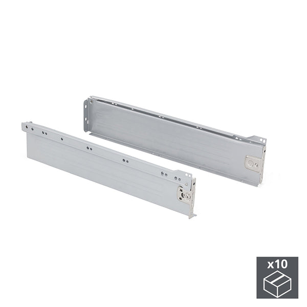 Emuca Ultrabox Küchenschubladen-Set H86 mm T 400 mm Metallgrauer Stahl 10-tlg acquista