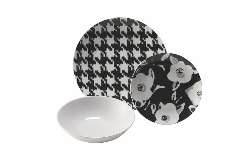 Servizio Piatti 18 Pezzi in Porcellana e Gres Multicolor Villa d'Este Home Tivoli Coco Walk