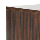 Libreria 3 Ripiani 2 Ante 2 Cassetti 154x40x74,50 cm in Legno Melaminico Rovere e Bianco