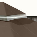 Copertura per Gazebo da Giardino 3x4 m a 2 Livelli in Tessuto Oxford 600D con Fori di Drenaggio Caffè      