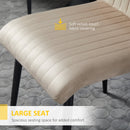 Set 2 Sedie Imbottite 43x58x90 cm in Tessuto Marrone Chiaro