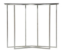 Console Oslo 100x40x80 cm in Ferro e Vetro Argento e Nero