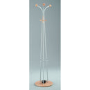 Appendiabiti in Acciaio e Legno Fumer Aron Silver/Faggio