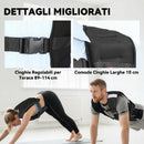 Giubbotto Zavorrato 10 kg 43x33 cm con Cinghie Regolabili e Strisce Riflettenti in Neoprene e Sabbia Nero      