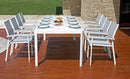 Tavolo da Giardino Allungabile 160/240x100x75 cm in Alluminio Bianco