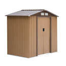 Casetta Box da Giardino in Lamiera di Acciaio Porta Utensili 213x127x185 cm 
