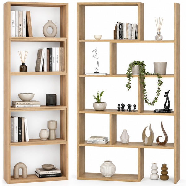 acquista Libreria Modulare Apribile 72x22x200 cm Scaffale Libri Componibile in Legno Quercia