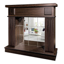 Camino Decorativo da Pavimento 99,7x103,4x27 cm con Specchio  Marina Plus Bianco