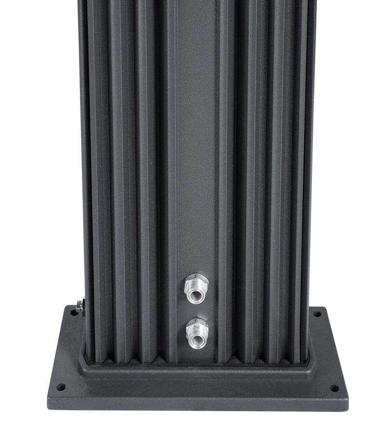 Doccia Solare Ibrida da Giardino 40L Miscelatore e Doccetta Lavapiedi Antracite