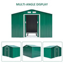 Casetta Box da Giardino in Lamiera Verde 277x191x192 cm 