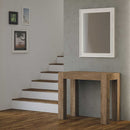 Consolle Allungabile in Legno H76,6x46x90/306cm Look Noce Classica