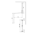 Appendiabiti per Armadio Hang H450 - 600 Verniciato Nero Acciaio e Tecnoplastica Emuca