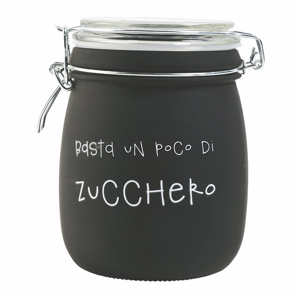 Zuckerdose aus Glas mit Schriftzug Ø10,8x17,3 cm mit Metallverschluss Villa d'Este Home Tivoli online