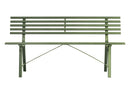 Panca da Giardino in Ferro 3 Posti 150x56x76cm Vorghini Gallipoli Verde Oliva