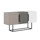 Madia 3 Ante in MDF Tontini Tortora Cemento Bianco
