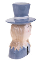Vaso a Forma di Testa con Cappello H 25,4 cm