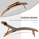 Lettino Prendisole da Giardino 180x56x72 cm in Legno e Texteline Nero