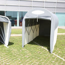 Motobox a Tunnel Copertura Box in PVC per Moto Scooter - 270x120xh155 cm\/Grigio Maddi