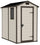 Geräteschuppen 130x198x192 cm aus Harz Keter Manor 4x6 Beige