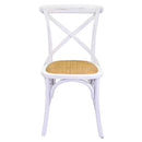 Sedia in Legno 51x55H46,5/89cm Cross Bianco Antico