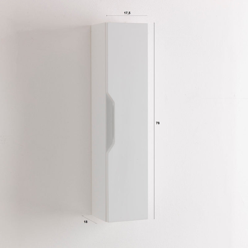 Pensile da Soggiorno 1 Anta Soft Close 17,5x16x78,2 cm TFT Belsk Bianco Opaco