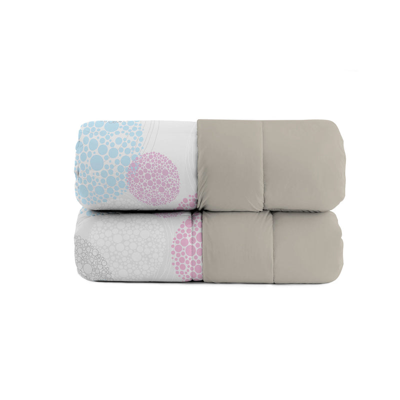 Trapunta Invernale Stampata in Microfibra 200gr Double Face Molecole Varie Misure