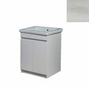 Mobile Lavatoio in Ceramica 2 Ante e Strofinatoio Integrato 60x50x86A cm Olmo Bianco
