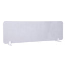 Pannello Fonoassorbente da Banco 140x45 cm Coppia di Piedini con Base D'Appoggio Finitura Grigio    