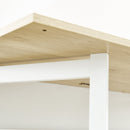 Isola da Cucina con Piano a Ribalta 116x79,5x91 cm in MDF Bianco e Legno Naturale