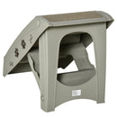 Scaletta per Cani Pieghevole 4 Gradini 67x38x49,5 cm in Plastica Grigio