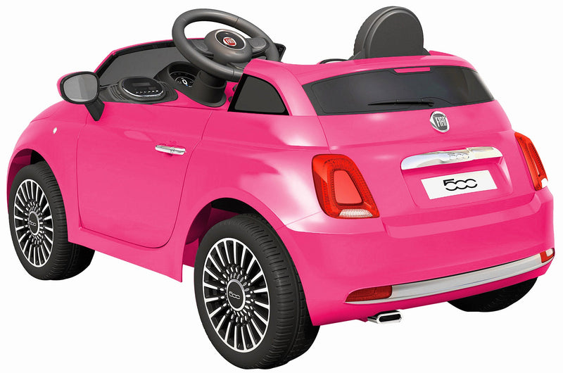 Macchina Elettrica per Bambini 12V con Licenza Fiat 500 Rosa