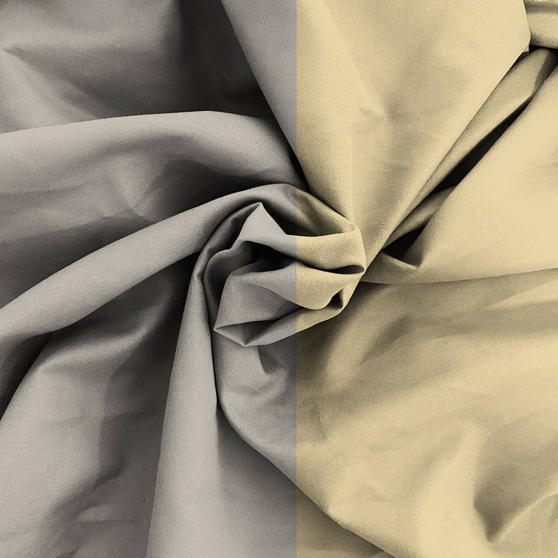 Copripiumino con Sacco e Federe in Tinta Unita Double Face Linea Vera Grigio Chiaro e Panna