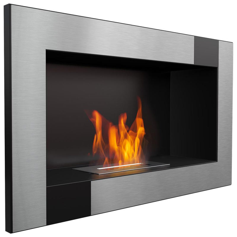 Camino a Bioetanolo da Parete 64,8x37,4 cm Flig Washington Cube Senza Vetro