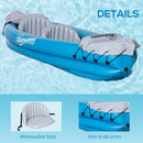 Canoa Gonfiabile 2 Posti 330x105x50 cm in PVC Azzurro