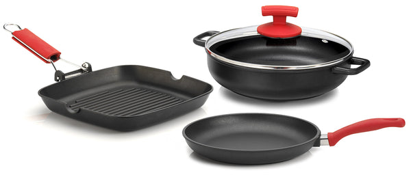 Olympia Love 4-teiliges Kochgeschirr-Set aus Antihaft-Druckguss-Aluminium prezzo