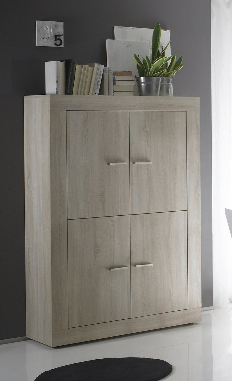 Mobile Alto da Salotto 4 Porte 102x43x162cm TFT  Rustic Quercia Samoa