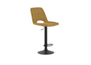 Set 2 Sgabelli Alex 45x52x88,5/103,5 cm con Alzata a GAS in Tessuto Easy-Clean Giallo      