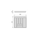 Portaposate Optima Vertex 500mm Plastica Grigio Emuca