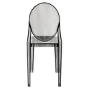 Set 4 Sedie 38x46x90,5 cm in Policarbonato da Interno Elizabet Grigio Fume