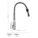 Rubinetto Cucina Miscelatore Monocomando Lavello in Ottone Hena pull down Cromato