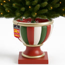 Base Albero di Natale a Calice 32 cm Universale in Resina Rosso Verde e Bianco      