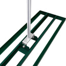 Rastrello Livellante Estensibile 100x32x125-195 cm Livellatrice in Acciaio Verde 