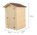 Casetta Box da Giardino 1,2x1,2 m con Pavimento in Legno Picea Massello 16mm Eden