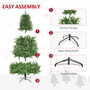 Albero di Natale Artificiale H228 cm 2056 Rami Decorato con Base in Metallo Verde