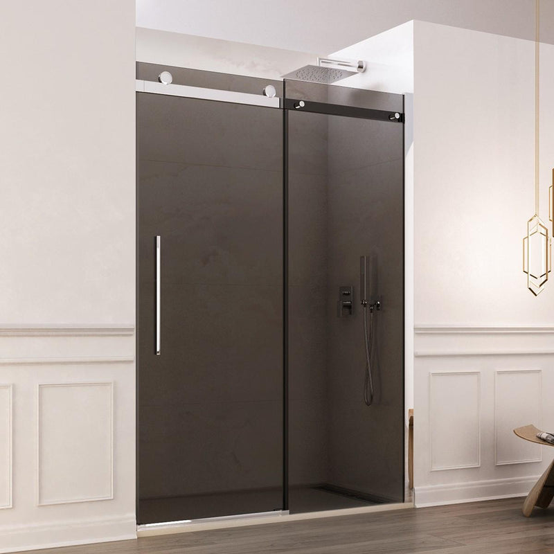 Porta Parete Doccia 1 Anta Scorrevole in Cristallo Fumè 8mm H195 Bonussi Livia Varie Misure