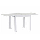 Tavolo da Giardino Allungabile 82/163x82xH75 cm in alluminio Lipari Bianco