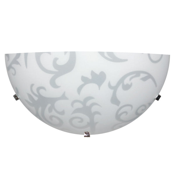 prezzo Applikation 1xE27 Haken Chromglasplatte Weiß E-Energy Melissa