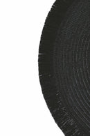 Set 6 Tovagliette Nera Tonda con Frange 38 cm Villa d'Este Home Tivoli